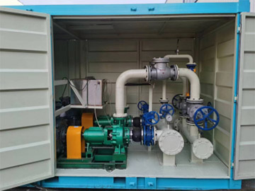 浙江某公司訂制集裝箱式化學(xué)清洗泵站